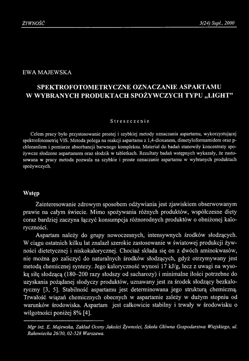 Ż Y W N O Ś Ć 3(24) Supi.