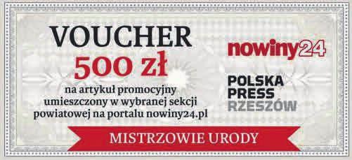 Ngrody wręczymy luretom podczs Gli Mistrzów Urody (więcej o tym n str.