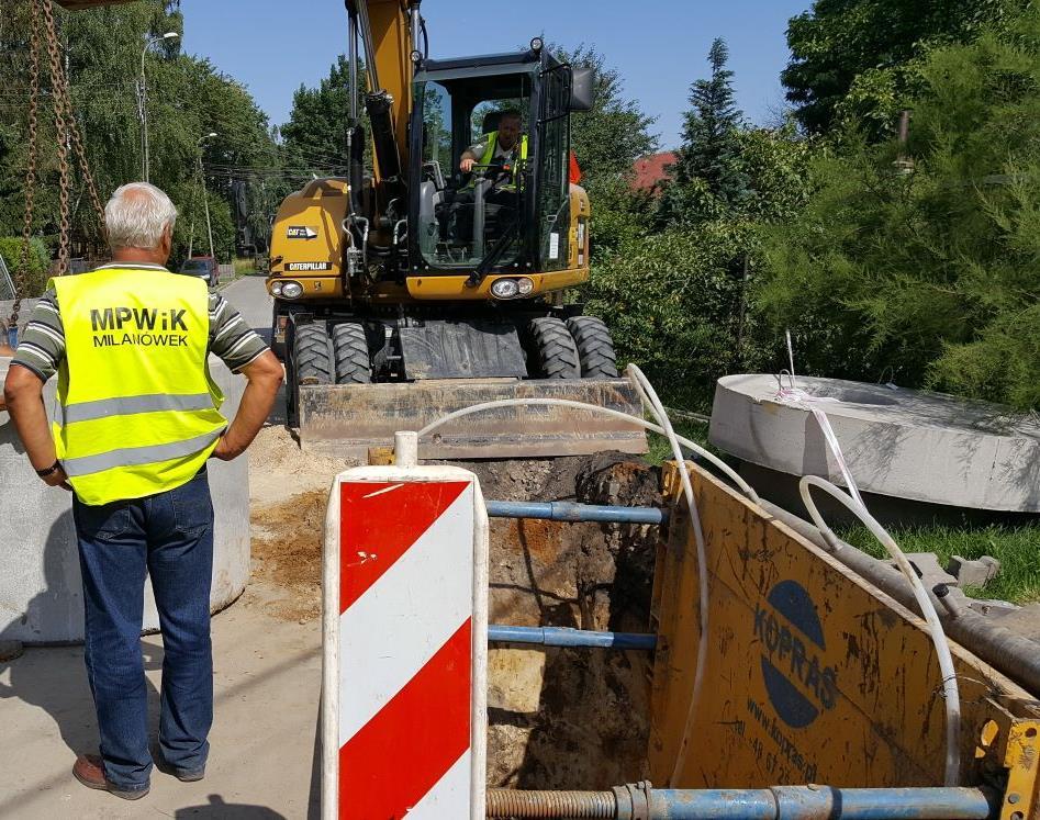 MPWiK Nowy układ pomiarowy zrzutu ścieków do oczyszczalni w Grodzisku Maz.