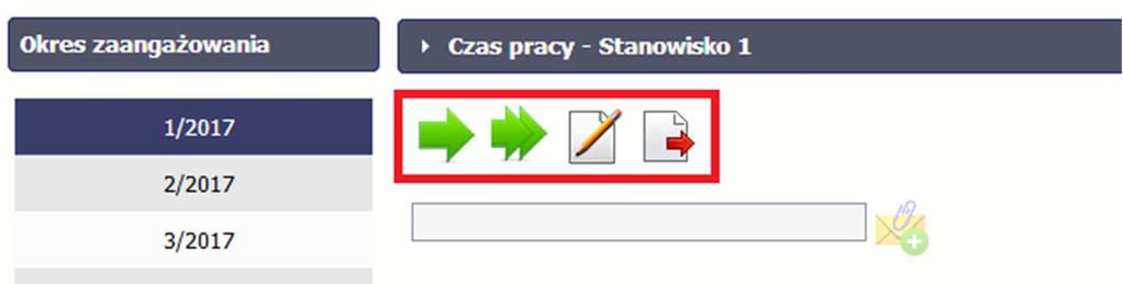 Pole jest uzupełniane automatycznie, zgodnie z datą przesłania (lub ponownego przesłania w opisanych dalej przypadkach) danych dotyczących Czasu pracy do instytucji.