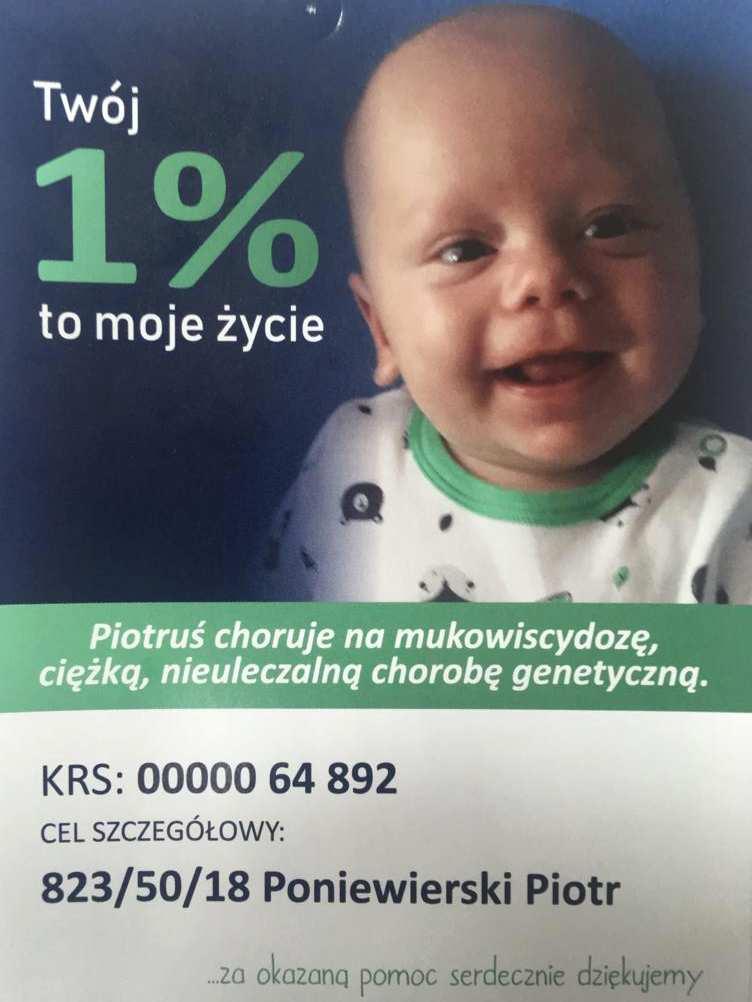 STRONA 7 Synek policjanta z Kielc potrzebuje pomocy! Nie bądźmy obojętni 7-miesięczny Piotruś jest długo wyczekiwanym dzieckiem Sylwestra - policjanta z KMP w Kielcach i jego żony Mileny.