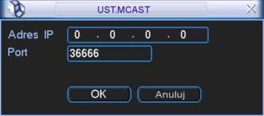 STRUKTURA MENU I OPIS DOSTĘPNYCH FUNKCJI Rys. 5-11. Ustawianie MCAST.