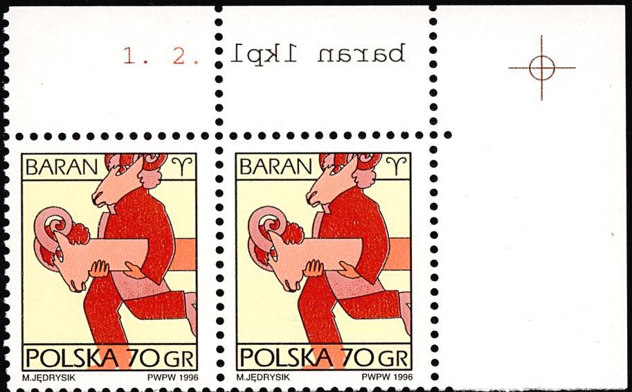 Po prawej stronie górnego marginesu nad 9. polem ozn. cyfrowe 1.2., nad 10.