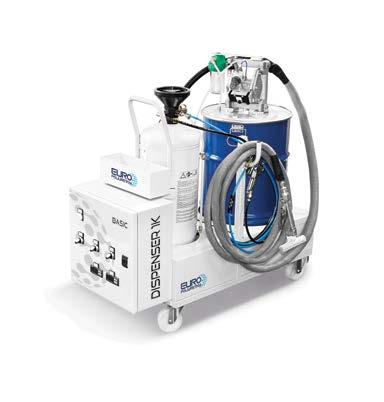 1K BASIC KLEJE JEDNOSKŁADNIKOWE CECHY DOZOWNIK KLEJU POLIURETANOWEGO ASPEKTY TECHNICZNE Pojemność opakowania produktu chemicznego: 20 l lub 50 l.