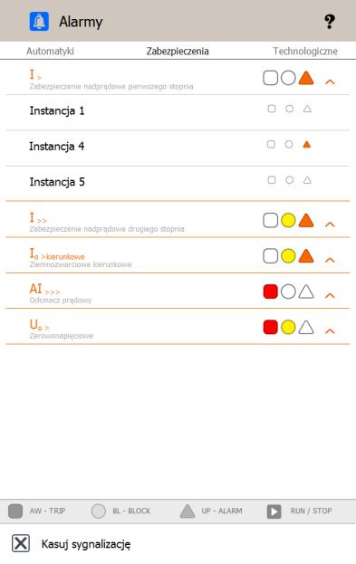 5.3.2. Alarmy Przejście do aplikacji Alarmy odbywa się poprzez wybór odpowiedniej ikony z listy dostępnych aplikacji rys. 5.3.1.