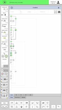 Pełna kontrola SmartEdit SmartEdit jest bazującą na systemie ikon wizualizacją przebiegu procesu. Bezpośrednio z poziomu monitora możliwym jest programowanie sekwencji przebiegu procesu.