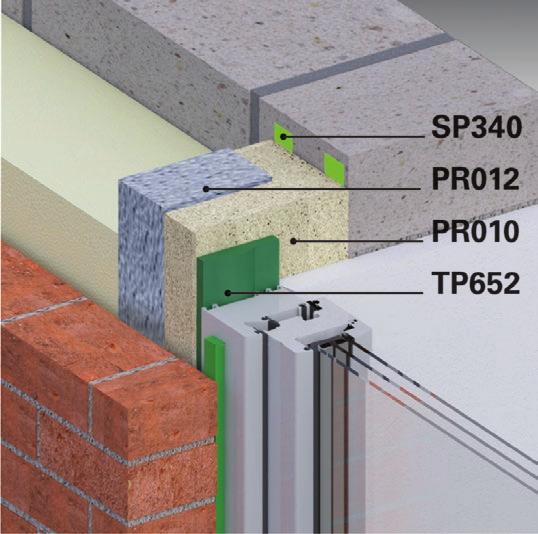 illbruck MOWO - Typ 3 Kątownik instalacyjny PR010, umożliwia pełne wysunięcie okna w warstwę ocieplenia (od 120-200mm poza obrys muru) Polecany w przypadku montażu w ścianie trójwarstwowej z