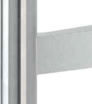 Pochwyty drzwiowe E5014 Pochwyt HOPPE ze stali szlachetnej prosty: Podpory: odgięte z aluminium Mocowanie: zakryte, system mocowania pochwytów nr 11 Ø Długość F69/F1-2 Rozstaw Nr art.