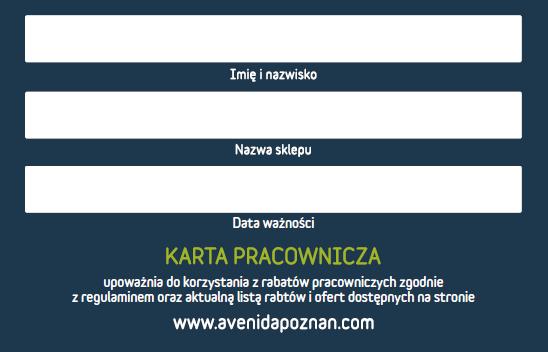 Do odbioru Kart Pracownika upoważniony jest tylko i wyłącznie kierownik danego sklepu po wypełnieniu załączonego protokołu.