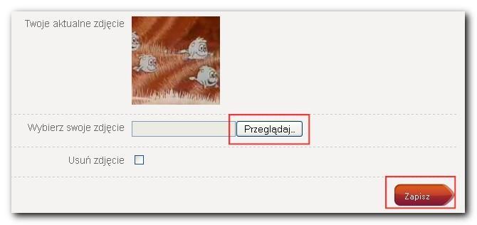 Dodane zdjęcie można usunąć, zaznaczając widoczną powyżej opcję Usuń zdjęcie i ponownie klikając Zapisz.