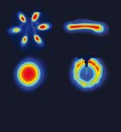 Obraz strumienia pokazany po prawej uzyskano w naszym laboratorium z wykorzystaniem warstwowej analiz y rozkładu strumienia. (LSI - Laser Sheet Images).
