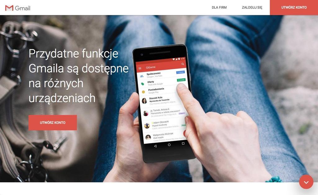 > Gmail, najpopularniejsze w sieci darmowa skrzynka pocztowa firmy