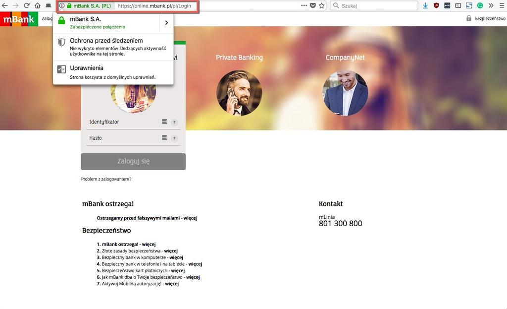 > Oznaczenie szyfrowane połączenia ze stroną za pomocą SSL