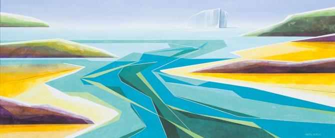 40 41 40 MARTA BILECKA (ur. 1975) Waterland 106-Rivers, 2016 r. akryl/płótno, 50 x 120 cm sygnowany p.d.: 'Marta Bilecka' na odwrociu opisany: 'Marta Bilecka apr.
