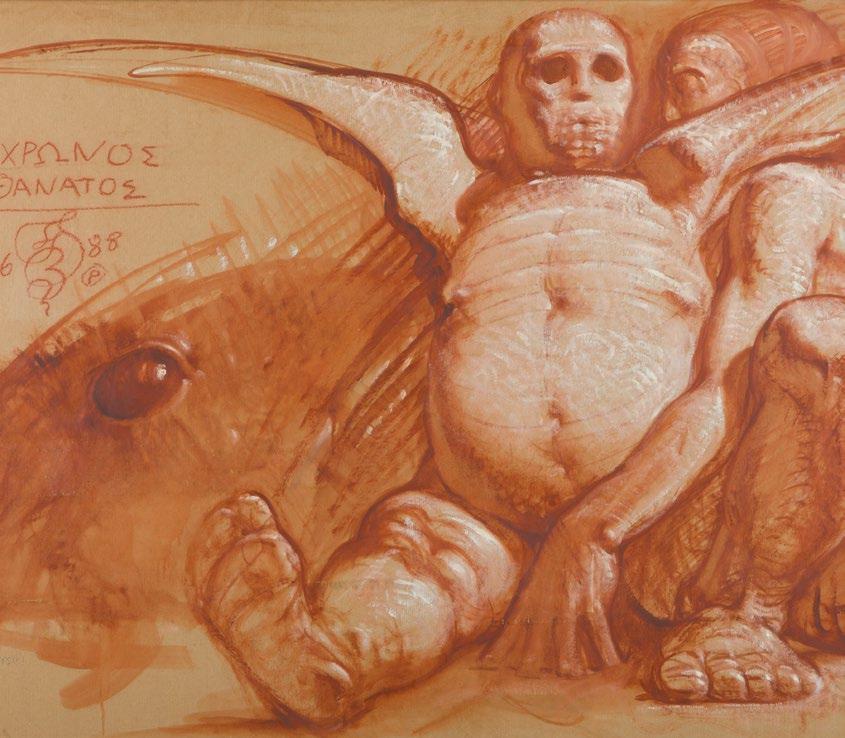 Franciszek Starowieyski, Chronos I Thanatos, 1988 r. Aukcja Prac na Papierze Sztuka Współczesna 9 czerwca (czwartek) 2016 r., godz.
