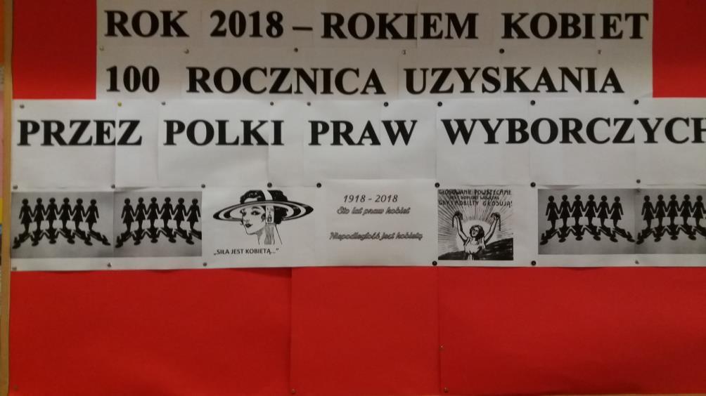 26 listopada 2018 roku,to szczególna data dla polskich Kobiet - 100 lecie uzyskania praw wyborczych.
