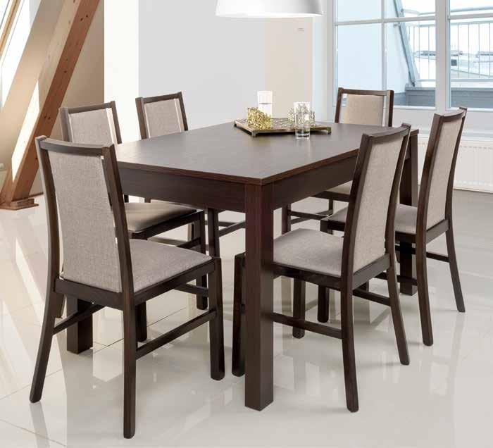 SATURN 40 stół rozkładany extendable table SATURN 101 w tkaninie typu etna 23 upholstered