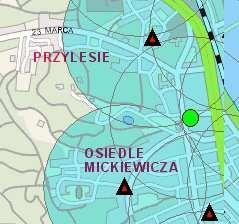 Każda wywoływana funkcja dotyczy syren, które wcześniej zostały zaznaczone na mapie lub na drzewie.