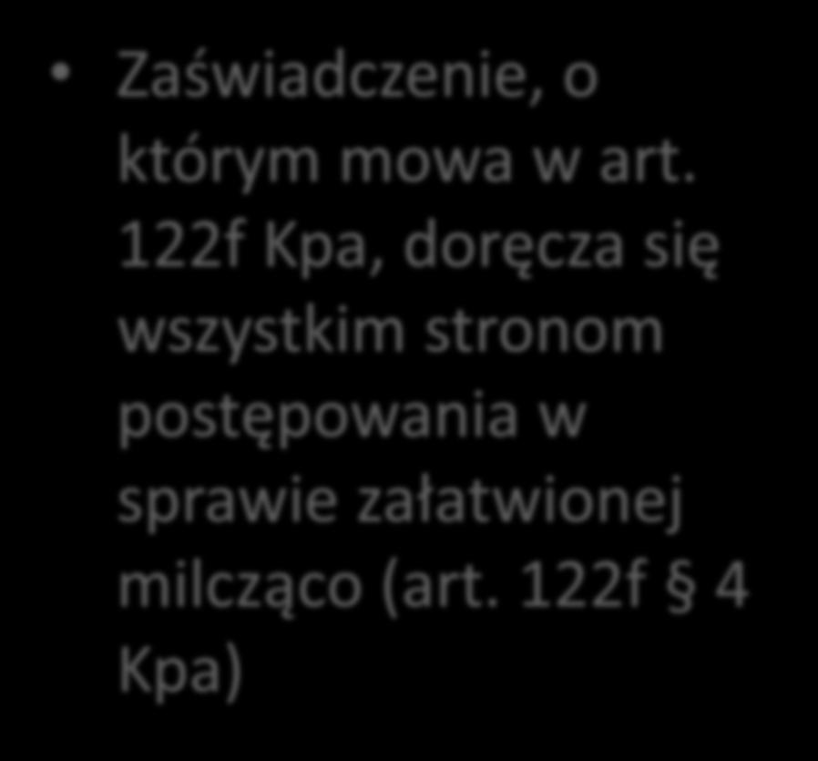 Zaświadczenie, o którym mowa w art.