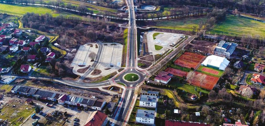 Tytuł Modernizacja Roku 2017 W KATEGORII DROGI I OBIEKTY MOSTOWE Tytuł Modernizacja Roku 2017 W KATEGORII OBIEKTY EDUKACYJNE BUDOWA ZBIORCZEJ DROGI POŁUDNIOWEJ Z BUDOWĄ MOSTU NA RZECE KACZAWIE W