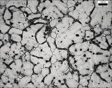 Changes in the microstructure of PA9 alloy under the effect of squeeze pressure a) b) c) Fig. 2.