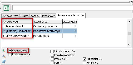 Legenda: Podsumowania W oknie legendy dodano pole wyboru Podsumowania.