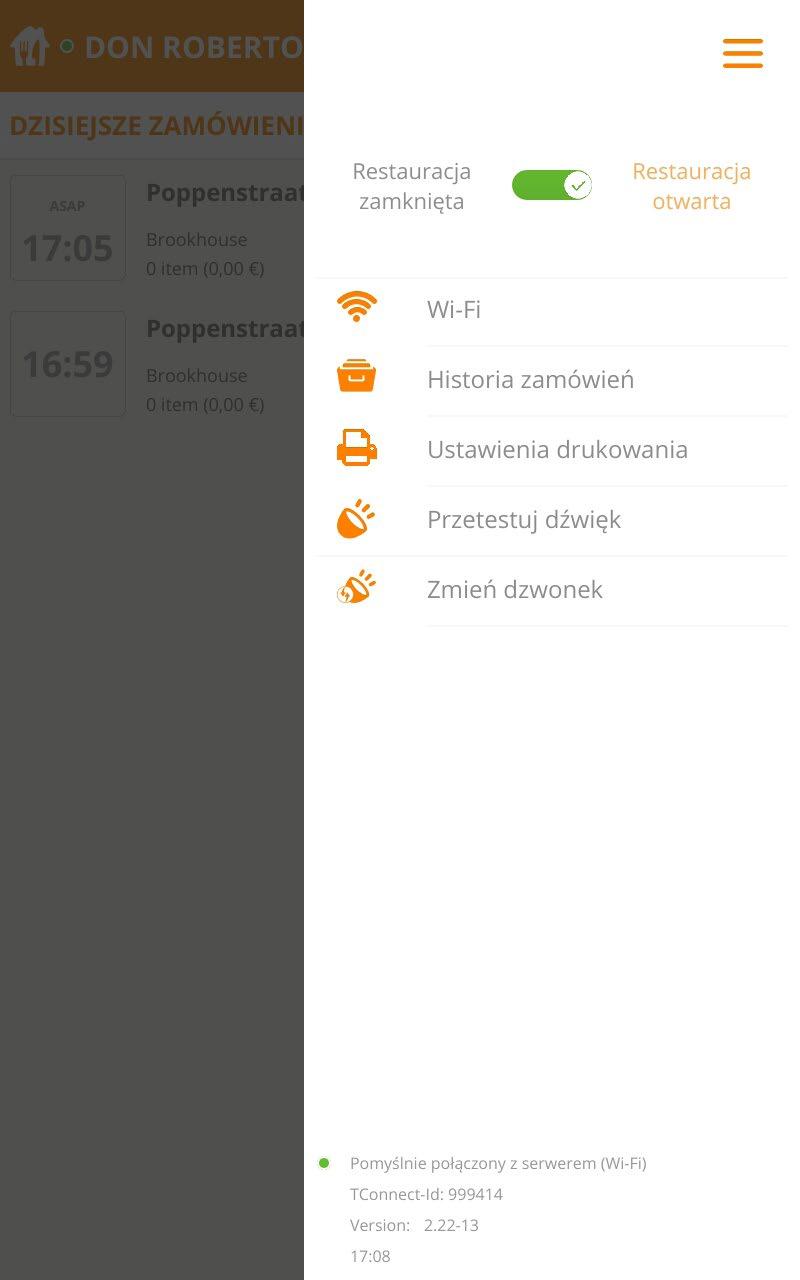 2. Włączanie i wyłączanie restauracji Jeśli Twoja restauracja nie przyjmuje