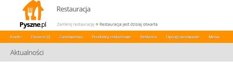 następnie klikając na pole Zamknij restaurację.