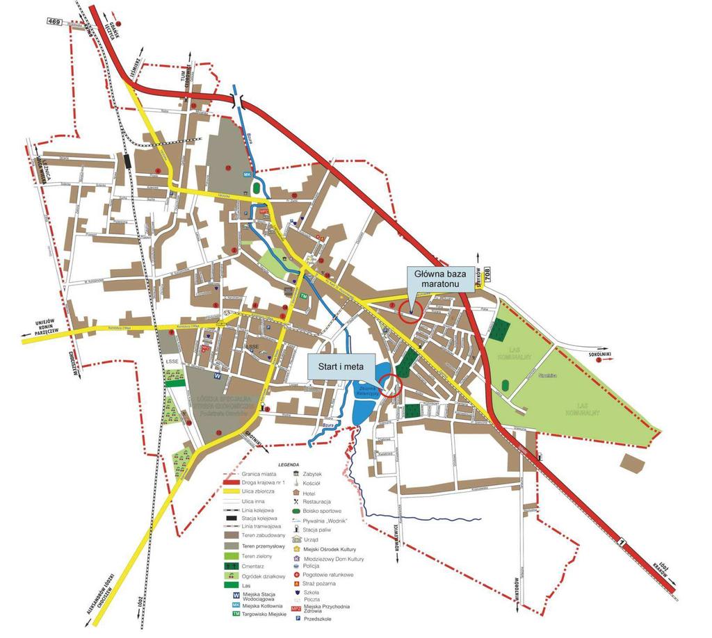 4. Start i meta (mapka poniżej) Start - 15 czerwca 2013 r. (sobota), godz. 9:00 z Ozorkowa, ul. Wiejska (teren nad Zalewem Miejskim).