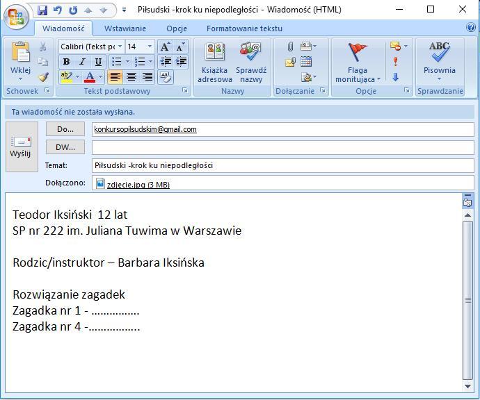 3.W przypadku udziału w konkursie grupy dzieci, dopuszcza się wysłanie zdjęcia zbiorowego kukiełek, przy czym każde dziecko wykonuje własną kukiełkę. 4. Dopuszcza się pomoc osoby dorosłej. 5.