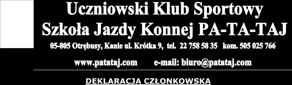 Parlamentu Europejskiego i Rady (UE) 2016/697 z dnia 27 kwietnia 2016r.) oraz nieodpłatne udostępnienie mojego wizerunku do celów marketingowych klubu".