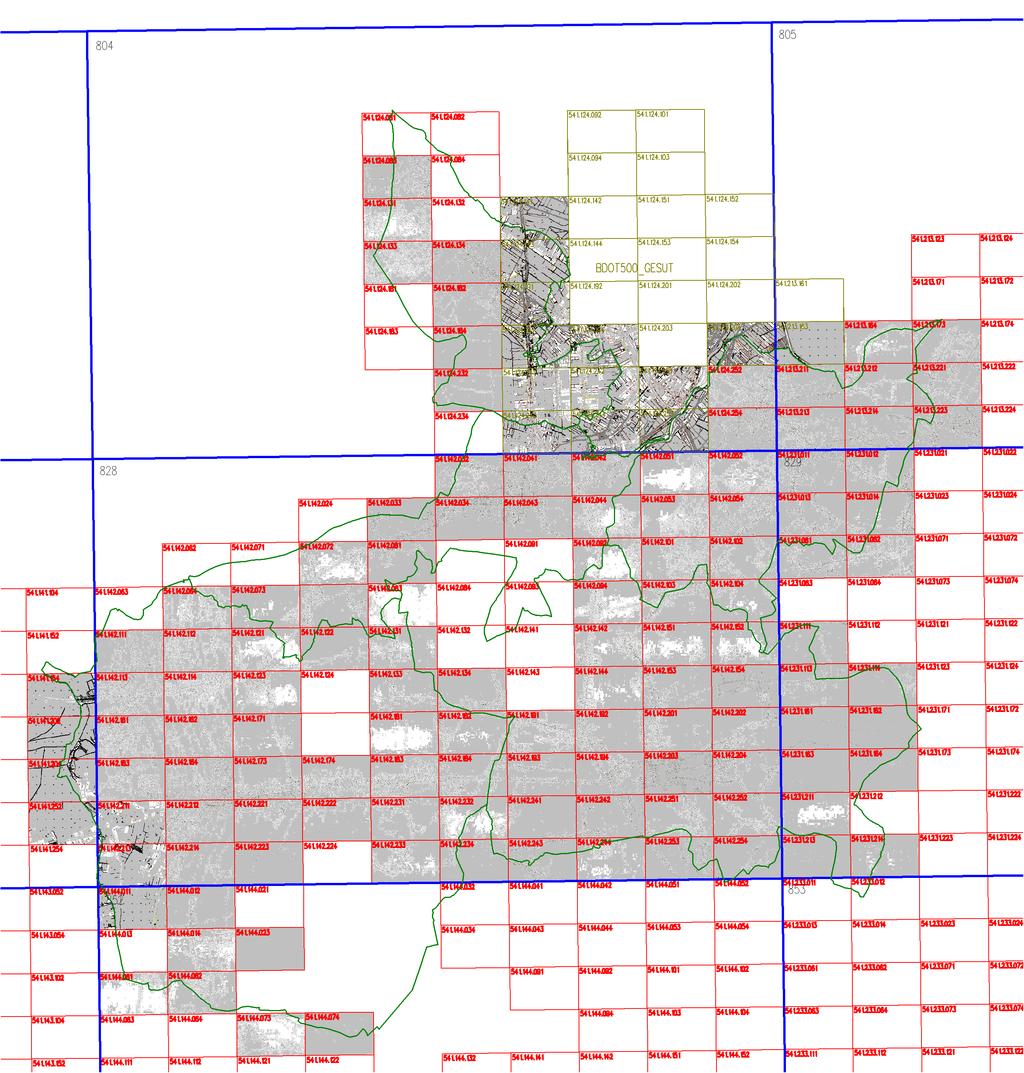 Od kwietnia 2015 r. mapa rastrowo-wektorowa uzupełniana jest na bieżąco wpływającymi do PZGiK operatami technicznymi z zakresu baz danych EGiB, GESUT i BDOT500.