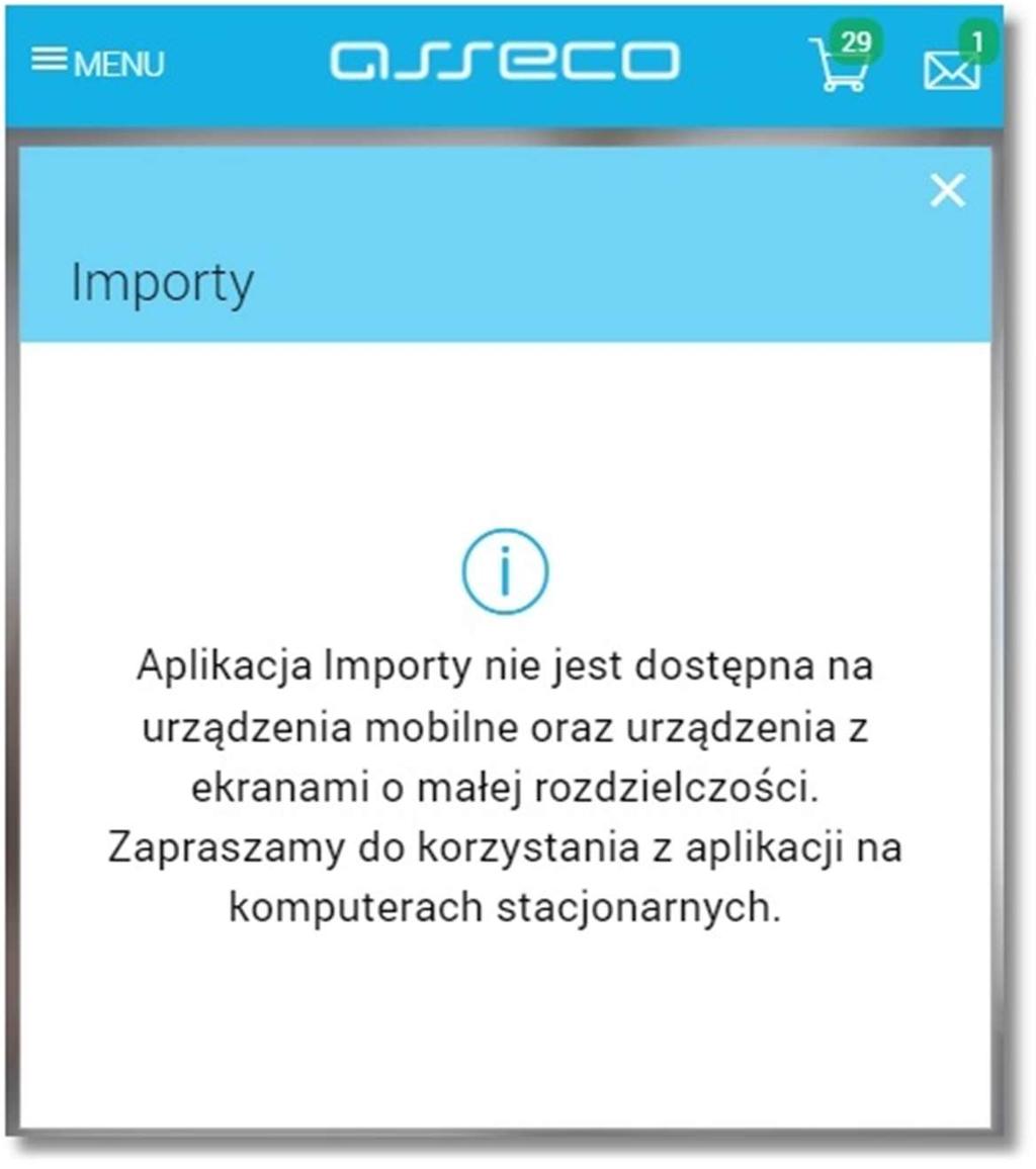 Page3 Funkcjonalność importu przelewów/szablonów przelewów dostosowana jest do urządzeń o rozdzielczości: powyżej 1824px, od 961px do 1824px, od 768px do 960px. 3.