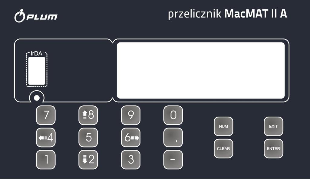 4. OBSŁUGA PRZELICZNIKA Komunikacja użytkownika z przelicznikiem odbywa się przy użyciu klawiatury i wyświetlacza alfanumerycznego.
