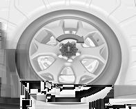 190 Pielęgnacja samochodu Chowanie uszkodzonego koła pełnowymiarowego we wnęce na koło zapasowe Uszkodzone koło pełnowymiarowe musi zostać umieszczone zewnętrzną stroną do góry we wnęce na koło