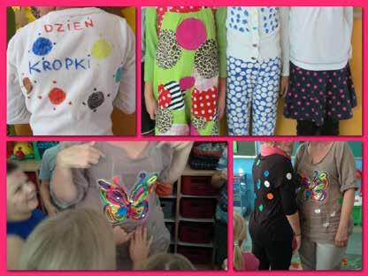 DZIEŃ KROPKI I POZYTYWNA DZIURA Wystrojeni w kropkowane bluzki, krawaty, sukienki i spódnice dzieci oczekują kropkowanych niespodzianek! Dzień Kropki może się odbyć pod znakiem pozytywnej dziury.