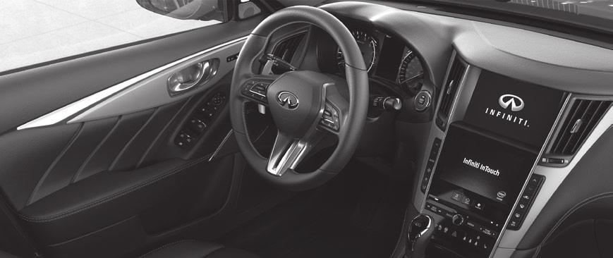 WERSJE WYKOŃCZENIA, PAKIETY I OPCJE Q50 LUXE Q50 SPORT Q50 SPORT TECH System start-stop System bezpośredniego kierowania adaptacyjnego (DAS Direct Adaptive Steering) Aktywny asystent toru jazdy (ALC