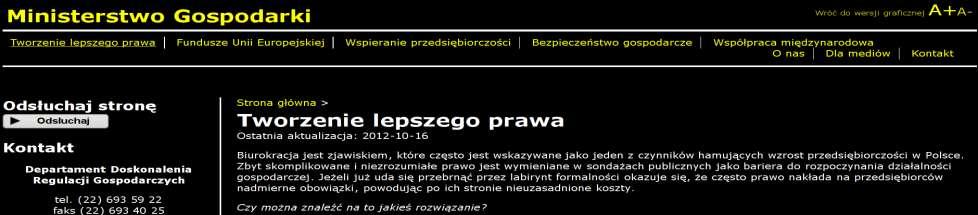 Prezentacja najważniejszych aspektów dostępności Przykłady