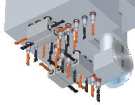 [High-Speed  piła nutująca Ø 125 mm (0 / 90 ) Głowica wiertarska V21/H10 [w wersji do