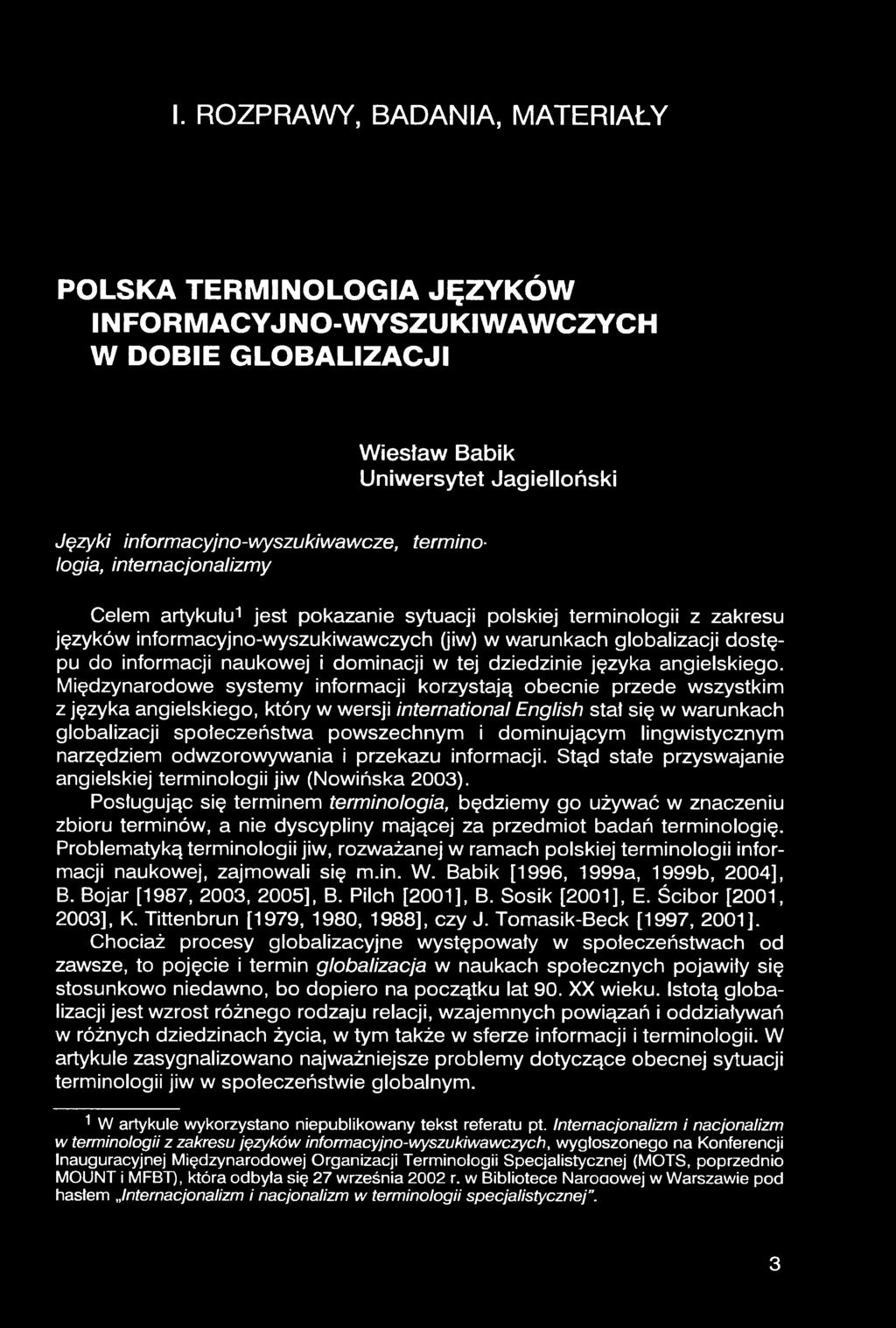 dominacji w tej dziedzinie języka angielskiego.