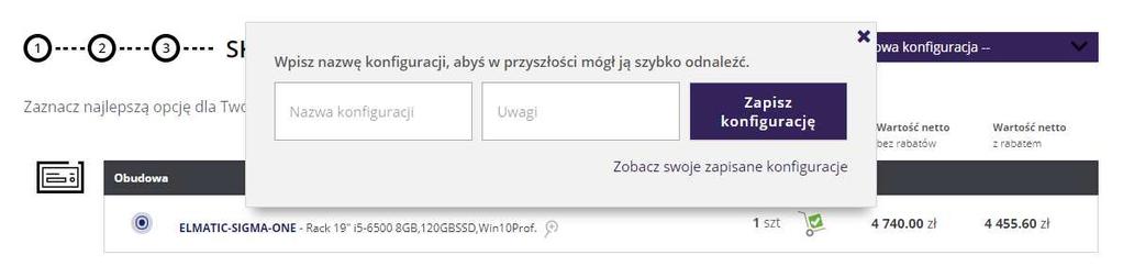 e-konfigurator komputerów elmatic.net ZAPISUJ I EDYTUJ KONFIGURACJE Nie musisz za każdym razem od nowa wybierać podzespołów Twojego komputera.