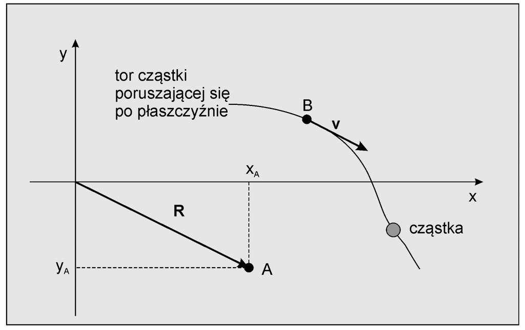 początek i koniec. O ile początek wektora wiąże się w jakiś sposób z położeniem cząstki, o tyle koniec pokazuje jakiś przypadkowy punkt płaszczyzny.