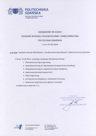 1.2. Skład osobowy WKZJK/KZJK w roku akademickim 2015/2016 Od marca 2014 roku skład WKZJK był następujący: - dr hab. inż.