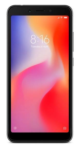 Xiaomi Redmi 6A 16GB Specyfikacja: Wyświetlacz - 5.45 ; 720 x 1440 pix; 295 PPI; System operacyjny - Android 8.1 Oreo; Aparat główny - 13 Mpix; Kamera przednia - 5 Mpix; Procesor - czterordzeniowy 2.