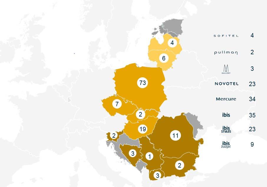 Rynki, na których działamy Grupa Orbis jest największym operatorem hotelowym w Europie Wschodniej działającym w 12 krajach, z możliwością dalszej ekspansji w kolejnych 4 krajach regionu.