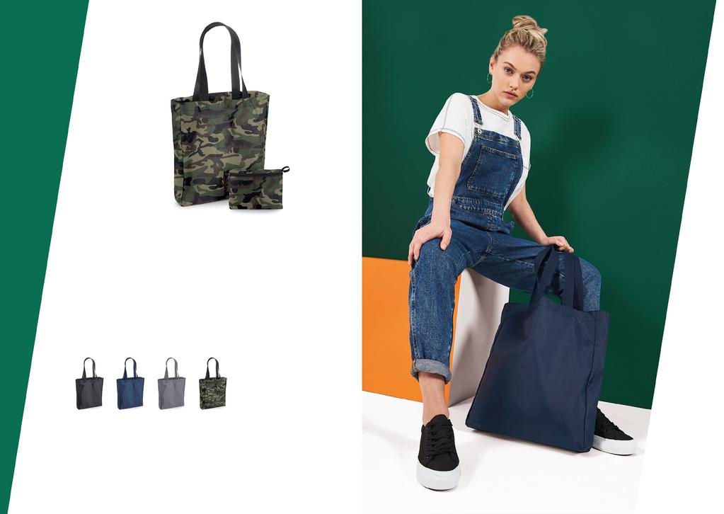 BG152 TORBA TOTE PACKAWAY Poliester 210D Bardzo lekki, a jednocześnie trwały Wodoodporny materiał Uchwyty parciane w jednakowym kolorze Wewnętrzna
