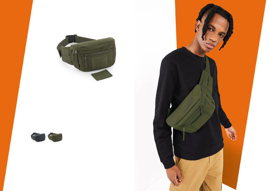 BG842 NERKA UTILITY MOLLE Poliester 600D Wzór militarny Wymienna łatka Rip-Strip umożliwiająca wykonanie nadruku Główna przegroda zamykana na zamek Przednia