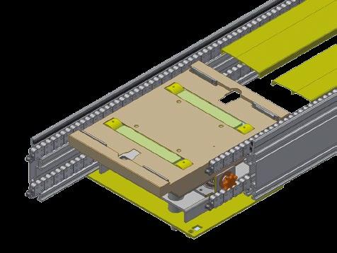 Cichy zestaw napędzający może być montowany pod różnymi kątami do ramy nośnej