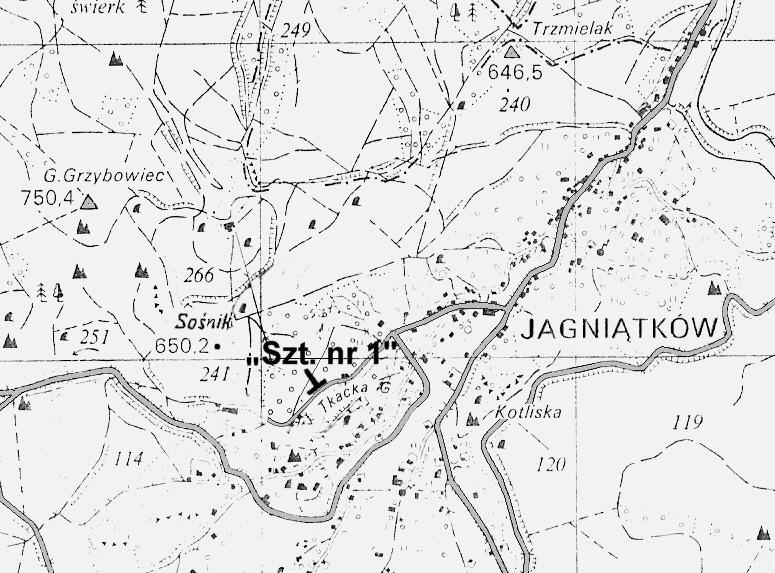 130 2200 µr/h), a rejon ten został nazwany obszarem poszukiwań OP-7 Jagniątków.