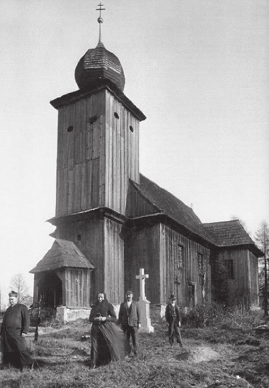 Sakralna architektura drewniana 27 nie. Ze względu na zniszczenia pieszego kościała w 1779 r. przystąpiono do budowy nowego. Nie ostał się do czasów nam współczesnych, ponieważ w 1913 r.